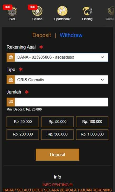 cara deposit APK Freebet 10rb Slot